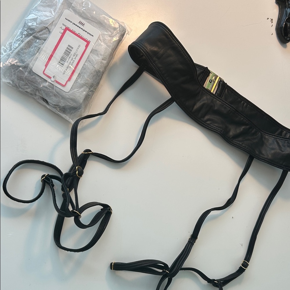 Wicked Weasel Black Pleather Harness
